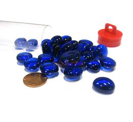 Dark Blue Glass Stones in Tube