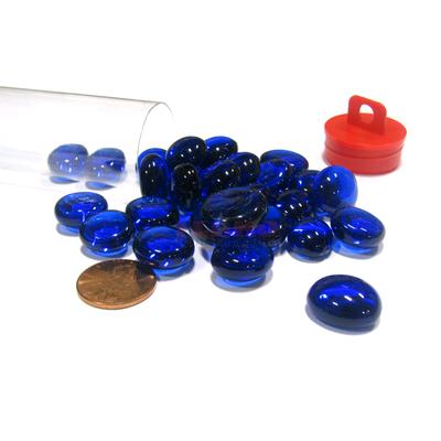 Dark Blue Glass Stones in Tube