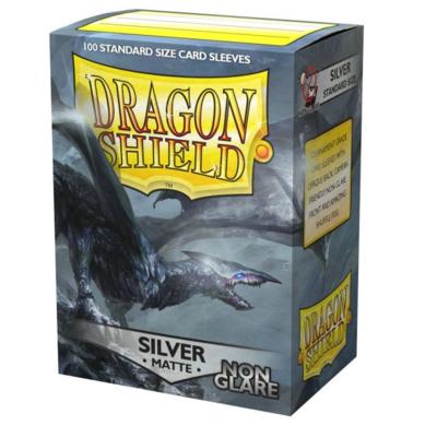 Dragon Shield Non-Glare Matte Silver Sleeves