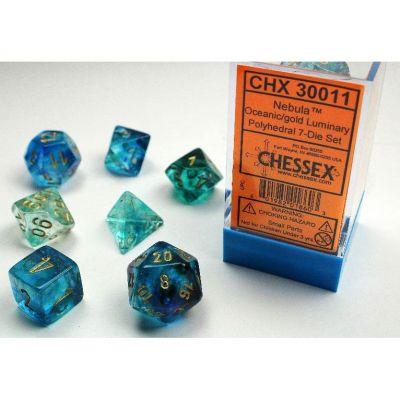 Nebula Oceanic/Gold 7-Die Set