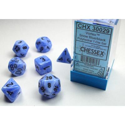 Vortex Snow Blue/Black 7-Die Set