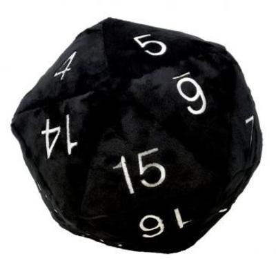 Jumbo D20 Black Plush Dice