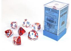 Gemini Red-White/blue 7-Die Set