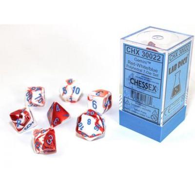 Gemini Red-White/blue 7-Die Set