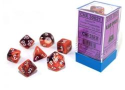 Gemini Orange-Purple/white 7-Die Set