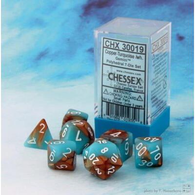 Gemini Copper-Turquoise/white 7-Die Set