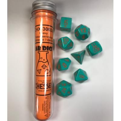 Heavy Turquoise/Orange 7-Die Set