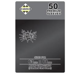 Premium Sleeves Solid Black 63x88mm