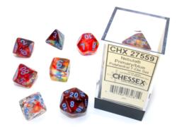 Nebula Luminary Primary/Blue Polyhedral 7-Die Set