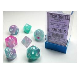 Nebula Luminary Wisteria/White Polyhedral 7-Die Set