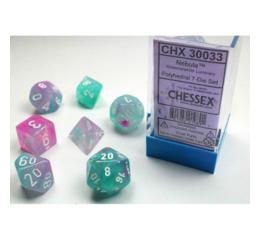 Nebula Luminary Wisteria/White Polyhedral 7-Die Set