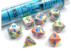 Festive Kaleidoscope/Blue Polyhedral 7-Die Set