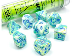 Festive Garden/Blue Polyhedral 7-Die Set