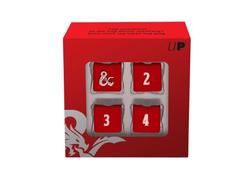 Heavy Metal Red and White D6 Dice Set