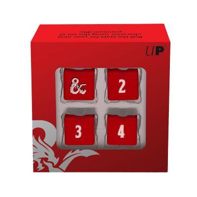 Heavy Metal Red and White D6 Dice Set