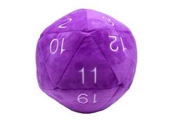 Jumbo D20 Purple Plush Dice