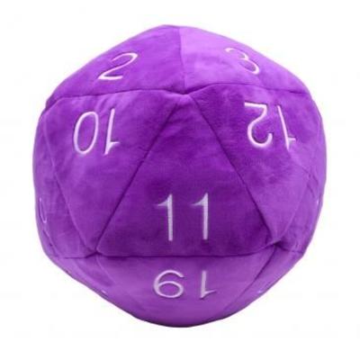 Jumbo D20 Purple Plush Dice