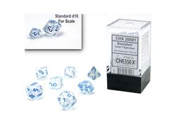 Borealis Luminary Icicle/Light Blue Mini Polyhedral 7-Die Set