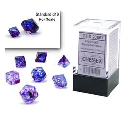 Nebula Luminary Nocturnal/Blue Mini Polyhedral 7-Die Set