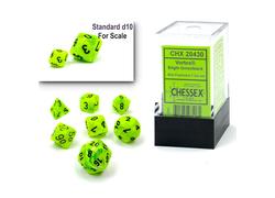Vortex Bright Green/Black Mini Polyhedral 7-Die Set
