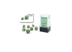 Marble Green/Dark Green Mini Polyhedral 7-Die Set