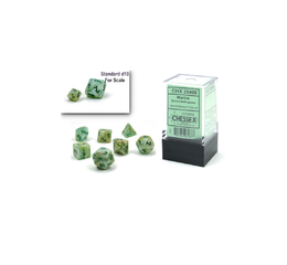 Marble Green/Dark Green Mini Polyhedral 7-Die Set