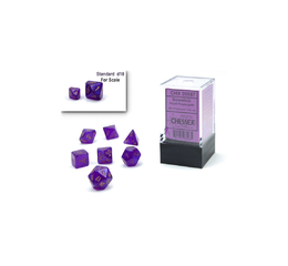Borealis Luminary Royal Purple/Gold Mini Polyhedral 7-Die Set