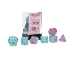 Gemini Gel Green-Pink/Blue Luminary Polyhedral 7-Die Set