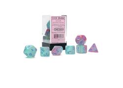 Gemini Gel Green-Pink/Blue Luminary Polyhedral 7-Die Set