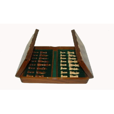 Magnetic Folding 255mm Lacquer Finish Chess Set (255mm)