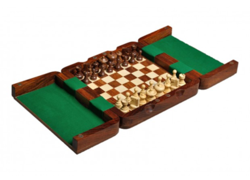 Magnetic 19x19cm Teak Chess Set (7.5 inc)