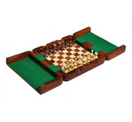 Magnetic 19x19cm Teak Chess Set (2.98 cm)