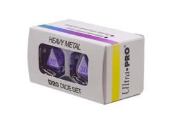 Vivid Heavy Metal D20 Dice Purple