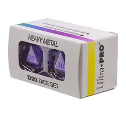 Vivid Heavy Metal D20 Dice Purple