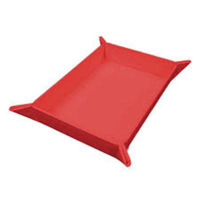 Vivid Magnetic Foldable Dice Tray: Red