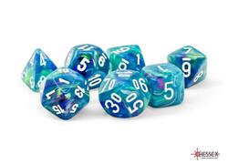 Festive Mega-Hedral Waterlily/White Polyhedral 7-Die Set