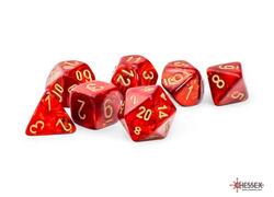 Scarab Mega-Hedral Scarlet/Gold Polyhedral 7-Die Set