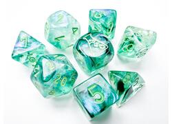 Borealis Kelp/light green Luminary Polyhedral 7-Dice Set