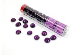 Translucent Purple Glass Stones Tube