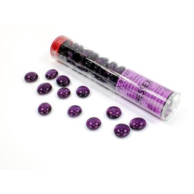 Translucent Purple Glass Stones Tube