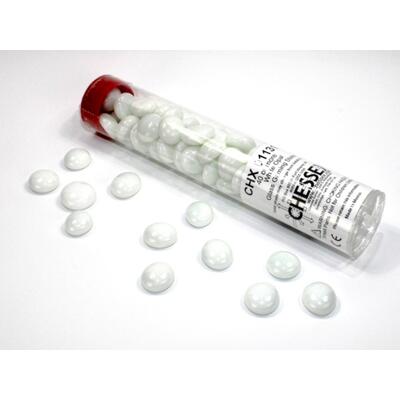 Opaque White Glass Stones Tube