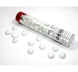 Opaque White Glass Stones Tube