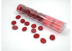 Frosted Red Glass Stones Tube