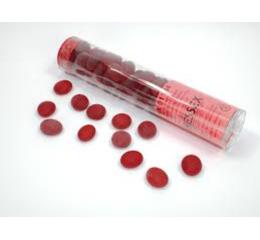 Frosted Red Glass Stones Tube