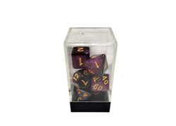 Starry Purple-Black/Gold Polyhedral 7-Die Set