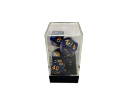 Starry Blue-Black/Gold Polyhedral 7-Die Set