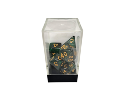 Starry Green-Black/Gold Polyhedral 7-Die Se