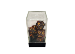 Starry Red-Black/Gold Polyhedral 7-Die Set