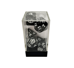 Marble Black/White Polyhedral 7-Die Set