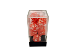 Marble Orange/White Polyhedral 7-Die Set